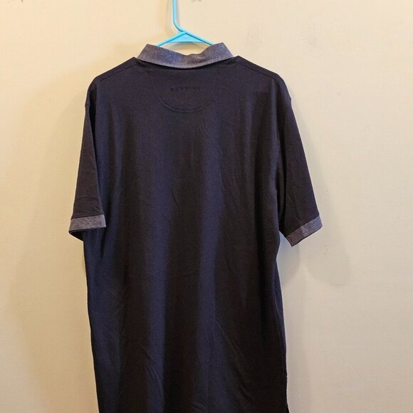 NWT Men's Dunning Golf Polo Shirt Black with Gray‎ Trim Size Large - Picture 2 of 6